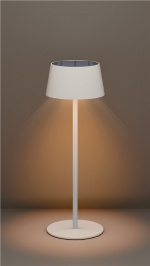 Goobay Trådlös LED-bordslampa med solcell, vit med touchkontroll, 150 lm, varmvit (3000 K), steglöst dimbar