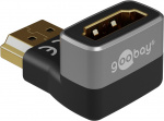 Goobay HDMI™ vinkeladapter 270° vertikal, 8K @ 60 Hz, guldpläterad HDMI™-uttag (typ A) > HDMI™ kontakt (typ A) 270 ° Goobay HDMI™ vinkeladapter 270° vertikal, 8K @ 60 Hz, guldpläterad HDMI™-uttag (typ A) > HDMI™ kontakt (typ A) 270 °