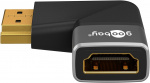 Goobay HDMI™ vinkeladapter 270° horisontal, 8K @ 60 Hz, guldpläterad HDMI™-uttag (typ A) > HDMI™ kontakt (typ A) 270 ° Goobay HDMI™ vinkeladapter 270° horisontal, 8K @ 60 Hz, guldpläterad HDMI™-uttag (typ A) > HDMI™ kontakt (typ A) 270 °