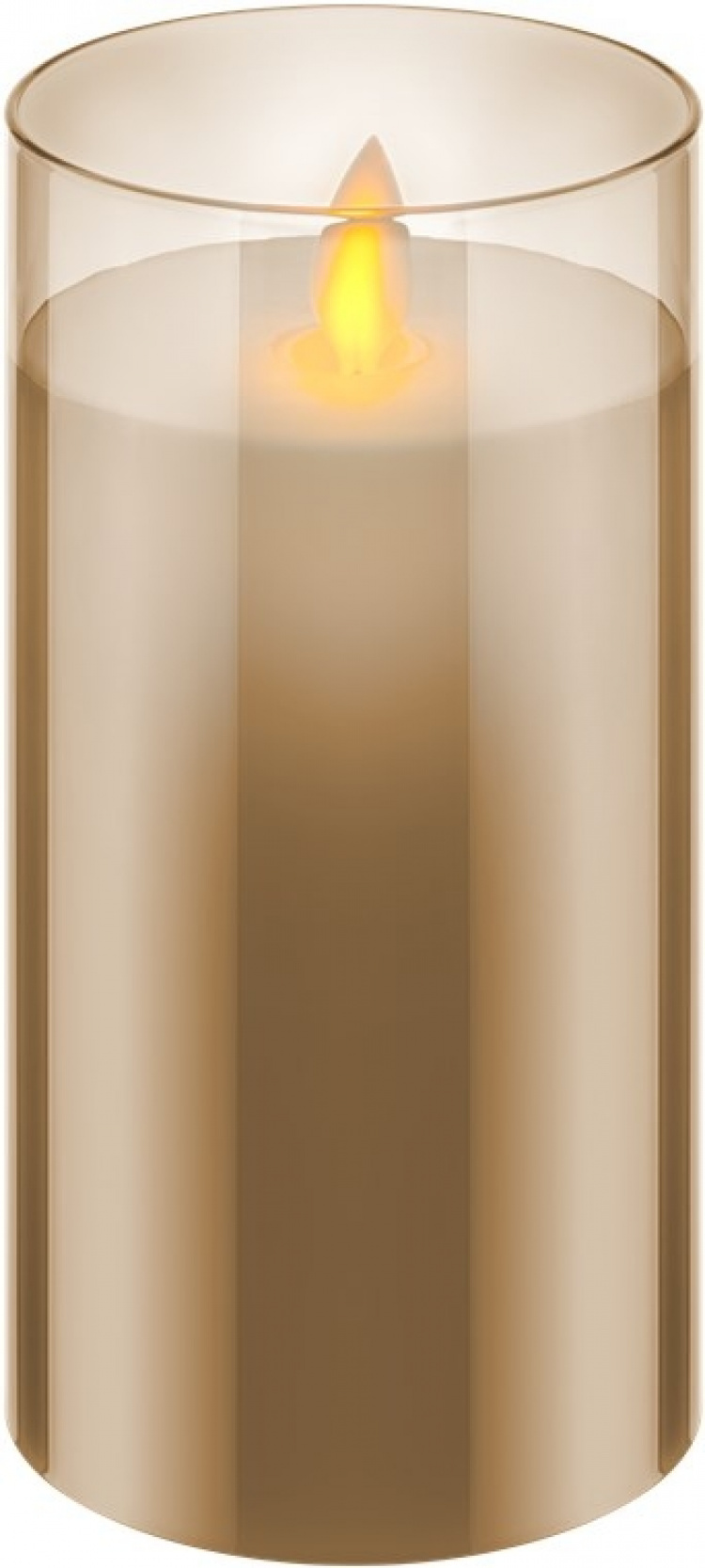 Goobay 3-pack LED-ljus av äkta vax i ett glas inkl. 10x AAA (LR03) med timerfunktion och pendelveke, batteridriven, varmvitt (2700 K)