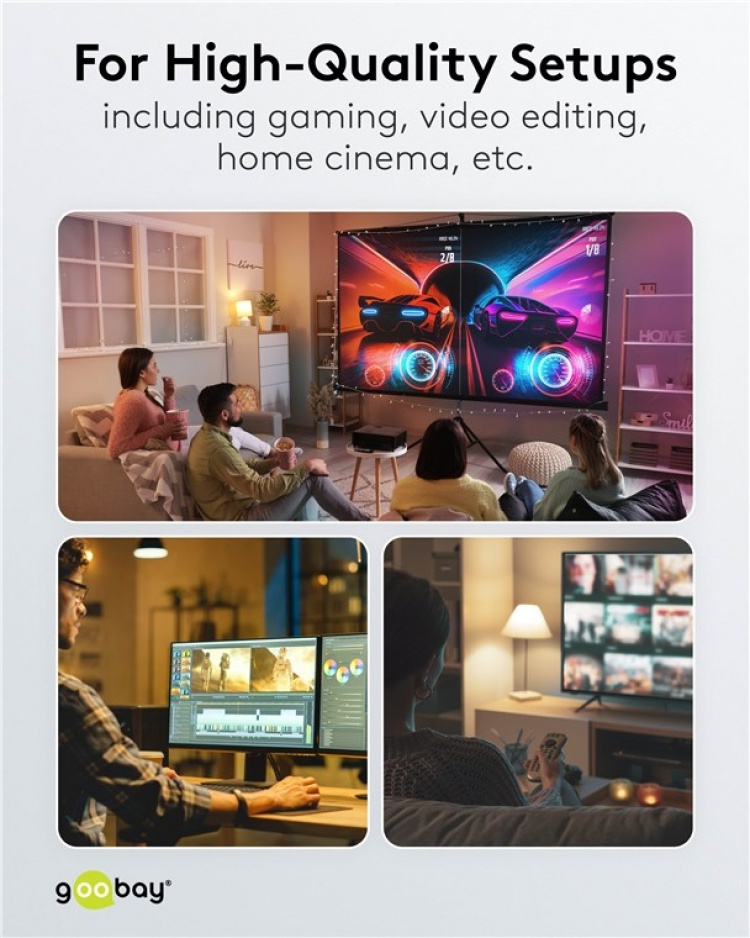 Goobay USB-C™-kabel, USB4™, 240 W, 20 Gbit/s, Power Delivery, 2 m USB-C™-kontakt > USB-C™-kontakt