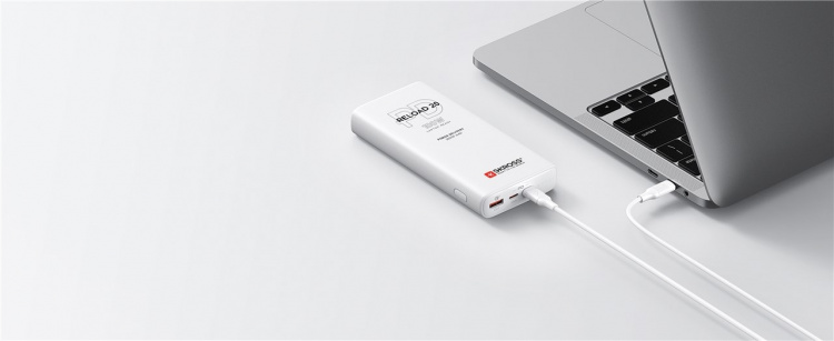 SKROSS Powerbank Reload 20 PD 100 W praktiskt extrabatteri med Power Delivery och Quick Charge för snabbladdning