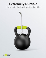 Goobay Lightning-USB-C™ supersoft textilkabel med metallkontakter, 1 m, vit MFi-certifierad, elegant och extra robust laddnings- och synkroniseringskabel för Apple iPhone/iPad (vit)