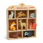 Tender Leaf Display Shelf with 8 Wooden Animals - Woodlands - (TL8470)