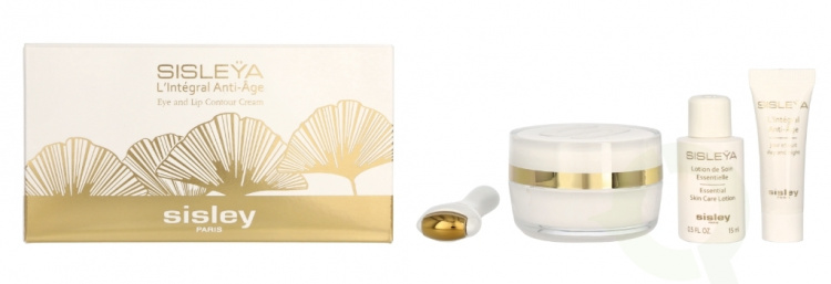 Sisley Sisleya L\'Integral Anti-Age Eye & Lip Con. Cr. Set 34 ml Discovery Program - Eye and Lip Contour Cream 15ml/Skin Care Lotion 15ml/Anti-Age 4ml/Massage Tool