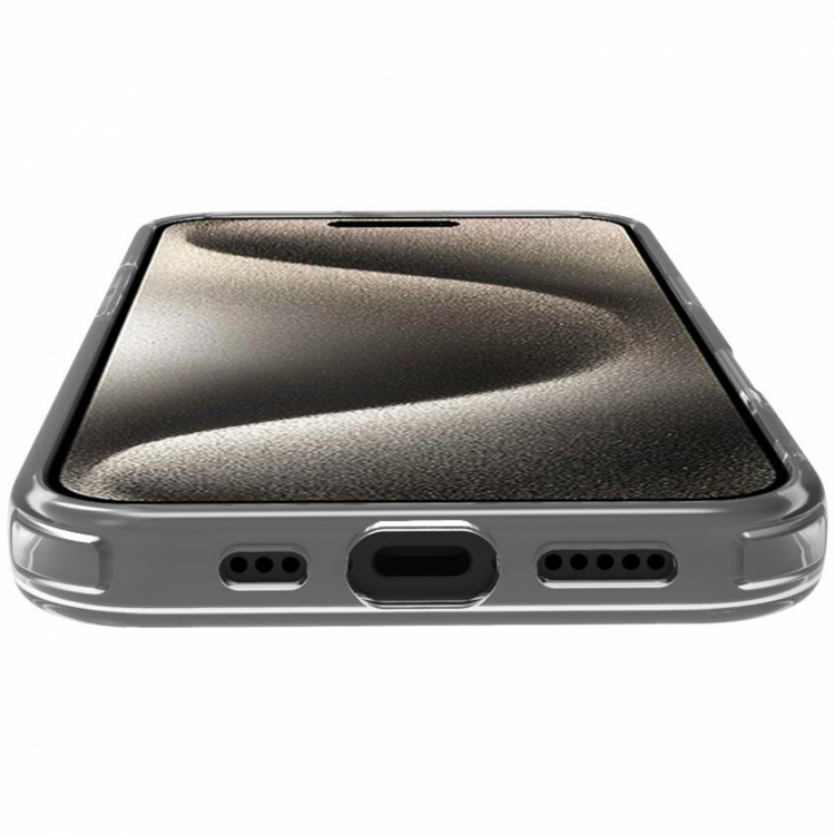 Celly Gelskinmag Magnetic Cover MagSafe iPhone 16 Pro Transparent + Rosa