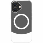 Celly Magdual MagSafe-kompatibelt skal iPhone 16 Vit + Transparent Celly Magdual MagSafe-kompatibelt skal iPhone 16 Vit + Transparent