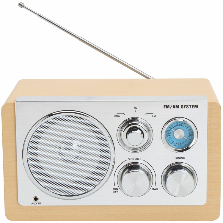 Denver AM/FM analog radio Ljust trä Denver AM/FM analog radio Ljust trä