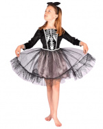 Den Goda Fen Skeleton Dress w. Headband (122-128 cm) (F77733)