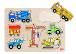 Goki Building site vehicles, Lift out puzzle - (57593)