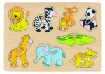 Goki Zoo animals, lift-out puzzle - (57874)