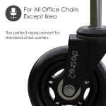 Desire2 Rubber Casters 22mm For Universal Chairs 5-pk Desire2 Rubber Casters 22mm For Universal Chairs 5-pk