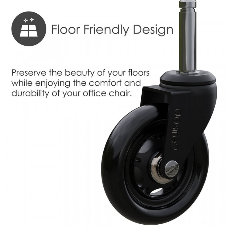 Desire2 Rubber Casters 22mm For Universal Chairs 5-pk Desire2 Rubber Casters 22mm For Universal Chairs 5-pk