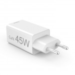 Hama Charger 1x USB-C 1x USB-A GaN 45W White