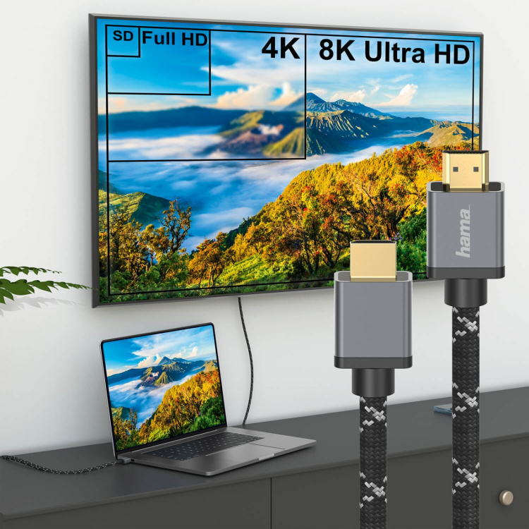 Hama Cable HDMI Ultra High Speed 8K 48Gbit/s Metal Gold 5.0m