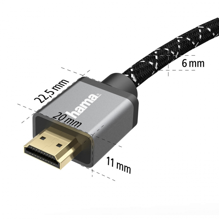 Hama Cable HDMI Ultra High Speed 8K 48Gbit/s Metal Gold 5.0m Hama Cable HDMI Ultra High Speed 8K 48Gbit/s Metal Gold 5.0m