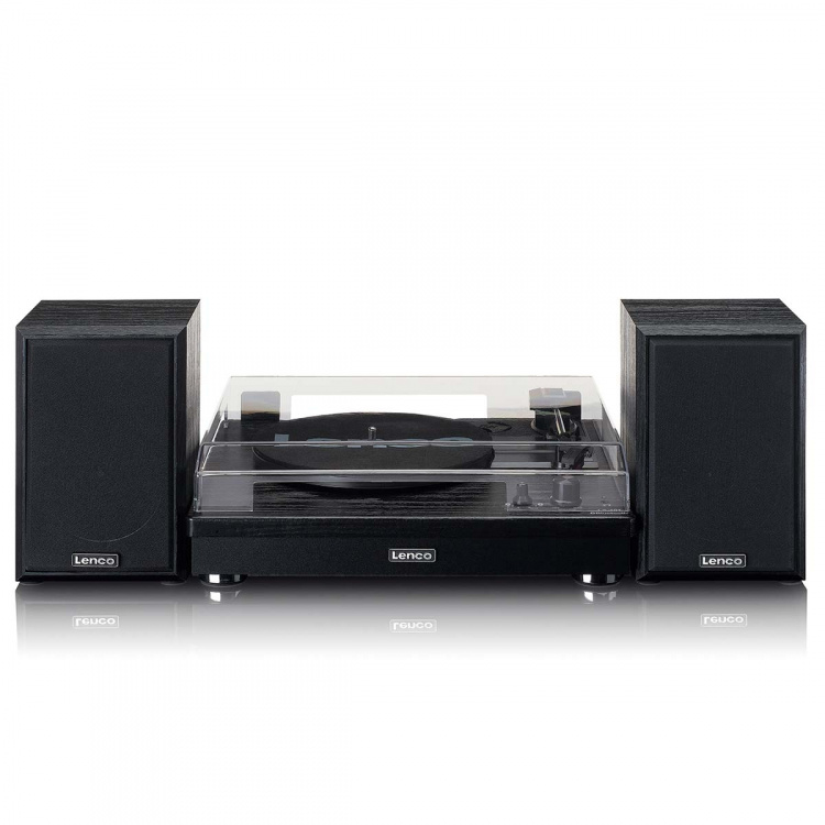 Lenco Belt drive wooden Record Player with Bluetooth® reception transmisson and 2 external speakers