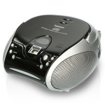 Lenco Portable stereo FM radio with CD player Black/silver