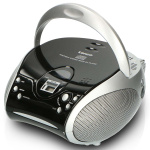 Lenco Portable stereo FM radio with CD player Black/silver