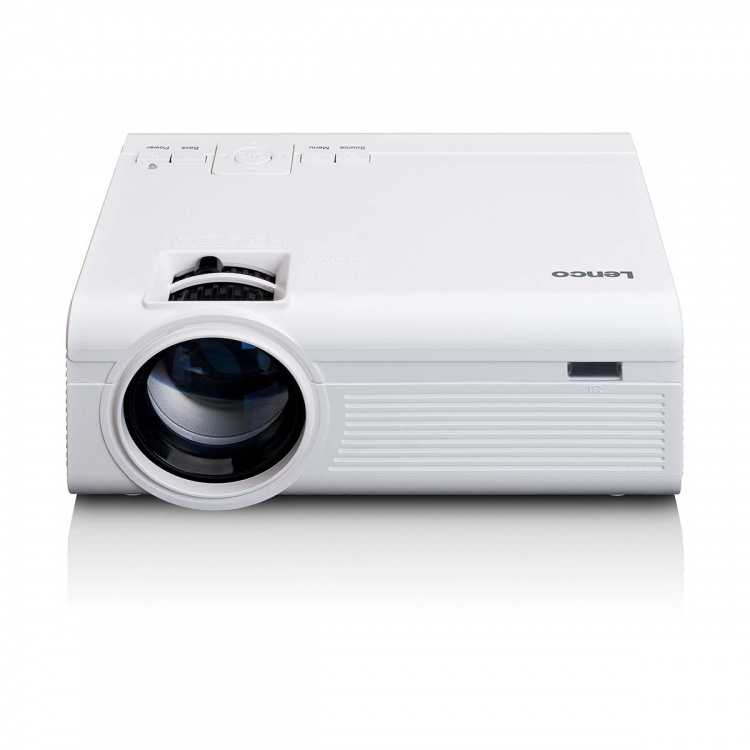 Lenco LCD Projector with high resolution, supports Full HD 1080P content White