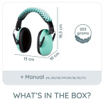 Alecto Earmuffs for babies and toddlers Green