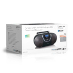 Lenco Portable DAB+ and FM Radio with CD Cassette and Bluetooth® Black