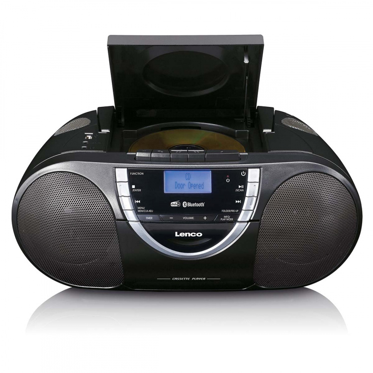 Lenco Portable DAB+ and FM Radio with CD Cassette and Bluetooth® Black