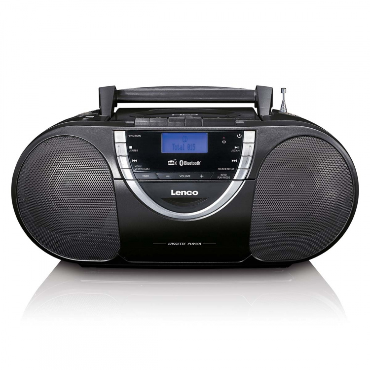 Lenco Portable DAB+ and FM Radio with CD Cassette and Bluetooth® Black