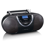 Lenco Portable DAB+ and FM Radio with CD Cassette and Bluetooth® Black