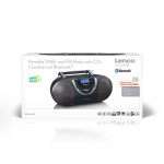 Lenco Portable DAB+ and FM Radio with CD Cassette and Bluetooth® Black