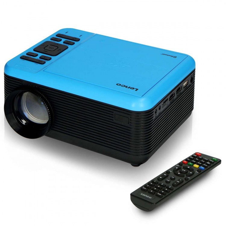 Lenco LCD Projector with DVD player and Bluetooth® Blue