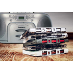 Lenco Portable FM Radio CD Cassette player Silver