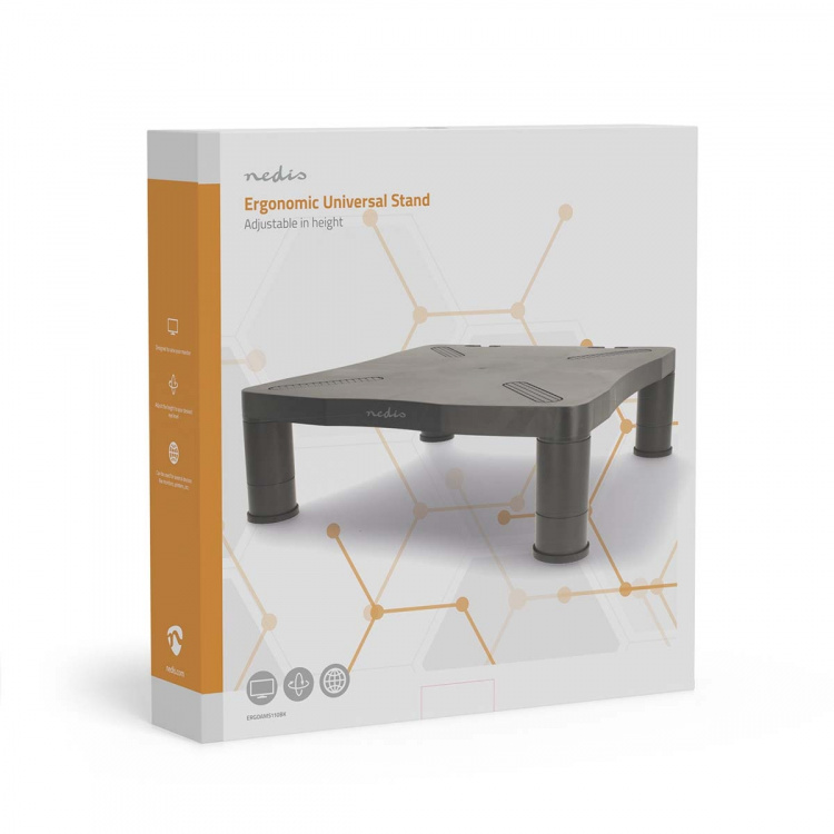 Nedis Monitor Stand | Ergonomics: Yes | Maximum carrying capacity: 18 kg | Universal | Adjustable height: Yes Nedis Monitor Stand | Ergonomics: Yes | Maximum carrying capacity: 18 kg | Universal | Adjustable height: Yes