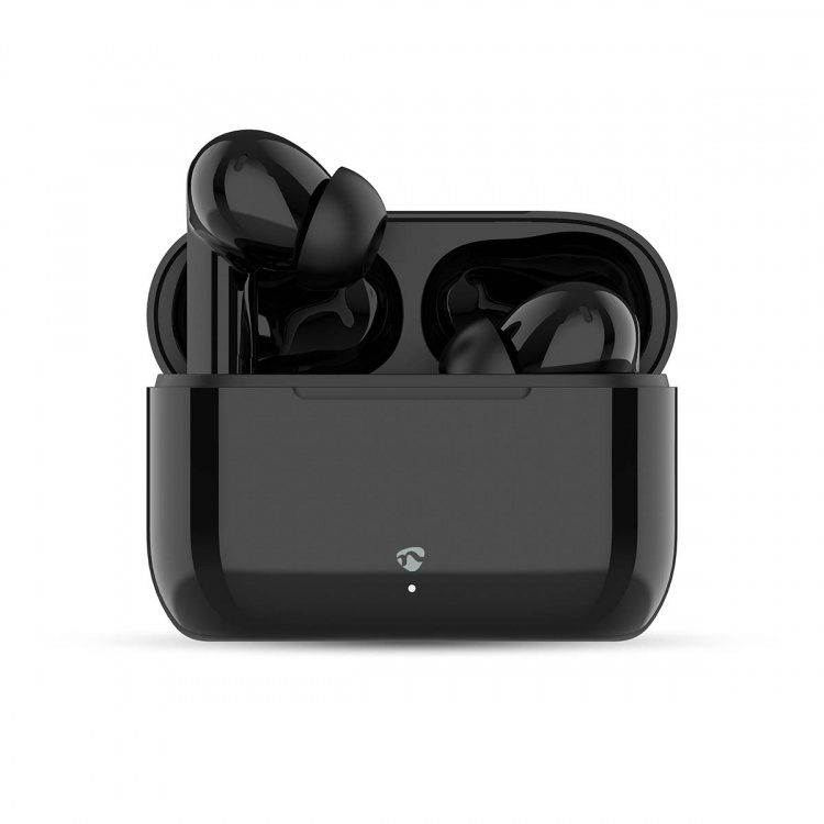 Nedis Fully Wireless Earphones | Bluetooth® | Battery play time: 24 hrs | Touch Control | Charging case | Wireless charging case | Built-in microphone | Voice control support | Noise canceling | IPX4 | Black Nedis Fully Wireless Earphones | Bluetooth® | Battery play time: 24 hrs | Touch Control | Charging case | Wireless charging case | Built-in microphone | Voice control support | Noise canceling | IPX4 | Black