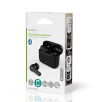 Nedis Fully Wireless Earphones | Bluetooth® | Battery play time: 24 hrs | Touch Control | Charging case | Wireless charging case | Built-in microphone | Voice control support | Noise canceling | IPX4 | Black Nedis Fully Wireless Earphones | Bluetooth® | Battery play time: 24 hrs | Touch Control | Charging case | Wireless charging case | Built-in microphone | Voice control support | Noise canceling | IPX4 | Black