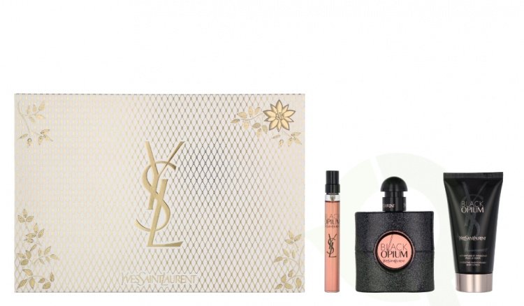 Yves Saint Laurent YSL Black Opium Giftset 110 ml Edp Spray 50ml/Body Lotion 50ml/Edp Spray 10ml