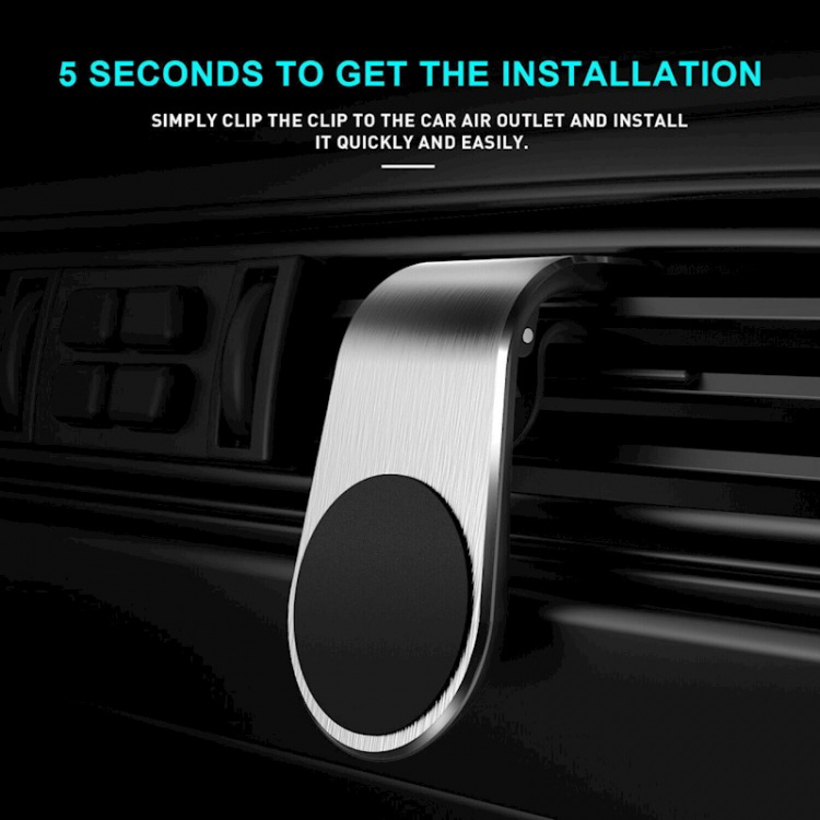 Maxlife MXCG-13 - Magnetic Car Holder for Ventilation Grille, Silver