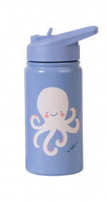 SARO Baby Thermos Bottle with Straw Blue 350 ml (SAO74503)