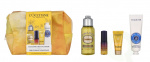 L\'Occitane Iconics L\'Occitane Set 114 ml Immortelle Nuit Huile-en-Serum 5ml/Immortelle Divine Cream 4ml/Almond Shower Oil 75ml/Shea Butter Dry Skin Hand Cream 30ml