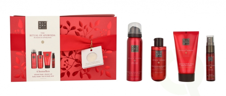 Rituals Ayurveda Set 215 ml Hair & Body Mist 20ml/Shower Oil 75ml/Body Cream 70ml/Foaming Shower Gel 50ml