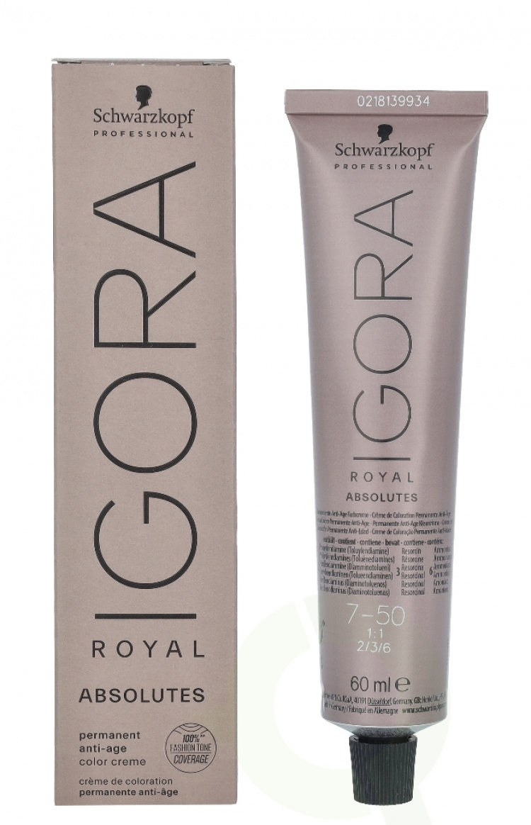 Schwarzkopf Igora Royal Absolutes Permanent Color Creme 60 ml 7-50