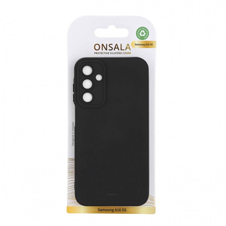 Onsala Phone Case with Silicone Feel Black - Samsung A16 4G/A16 5G Onsala Phone Case with Silicone Feel Black - Samsung A16 4G/A16 5G