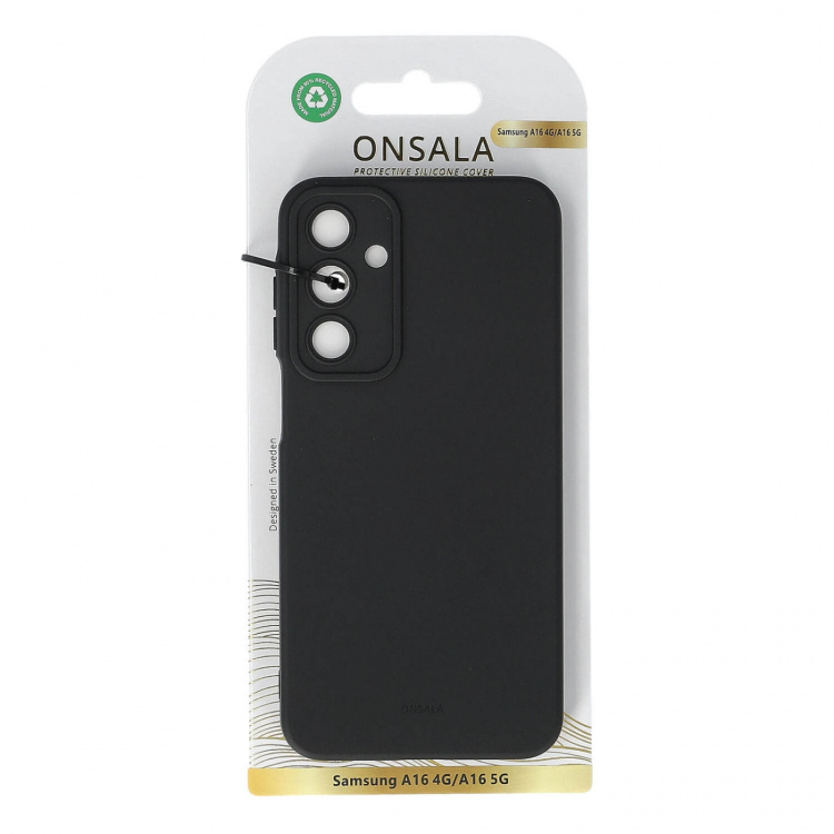 Onsala Phone Case with Silicone Feel Black - Samsung A16 4G/A16 5G Onsala Phone Case with Silicone Feel Black - Samsung A16 4G/A16 5G