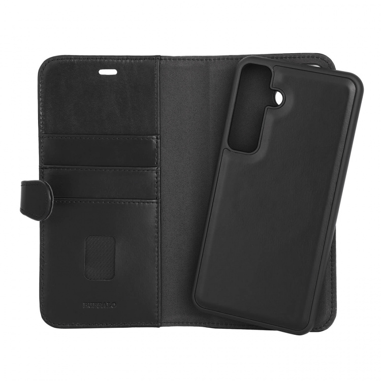 Buffalo Wallet Case Leather 2-in-1 Black - Samsung S24 FE 5G Buffalo Wallet Case Leather 2-in-1 Black - Samsung S24 FE 5G
