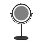 Gillian Jones Table Mirror w. Strong LED Light - Mat Black