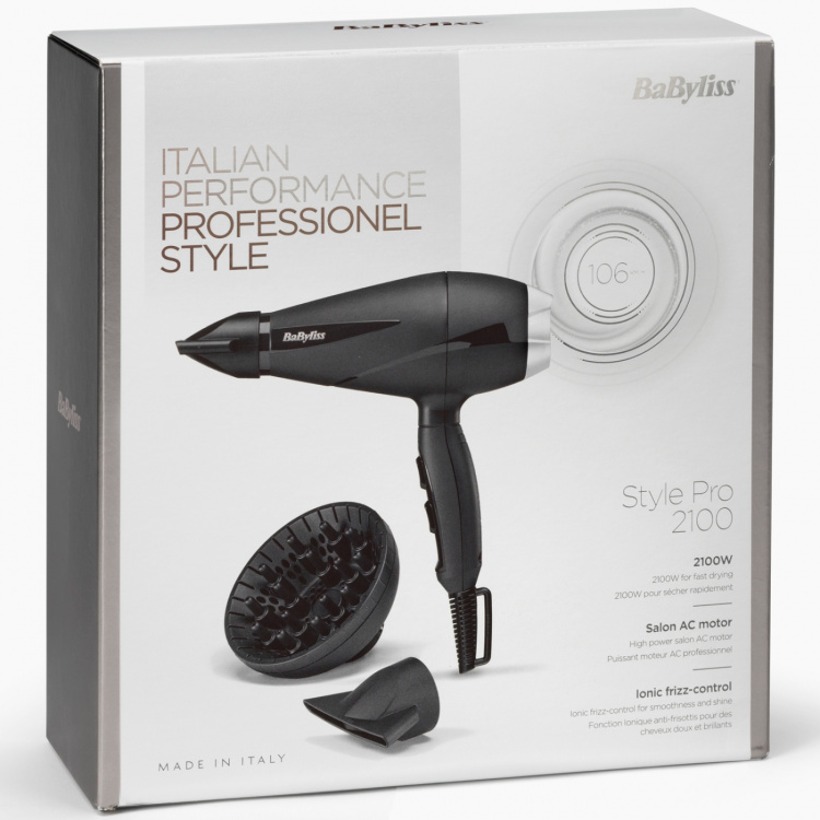 BaByliss Hårfön AC motor 2100W 6710DE BaByliss Hårfön AC motor 2100W 6710DE