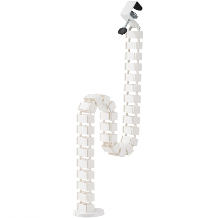 LogiLink Flexibel vertikal kabelkanal för sitt-/ståbord Vit