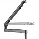 LogiLink Professionell studiomikrofonarm med kabelhantering Aluminium Svart