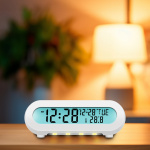 LogiLink Klockradio Temp/Luftfuktighet USB-C/Batteridrift Vit
