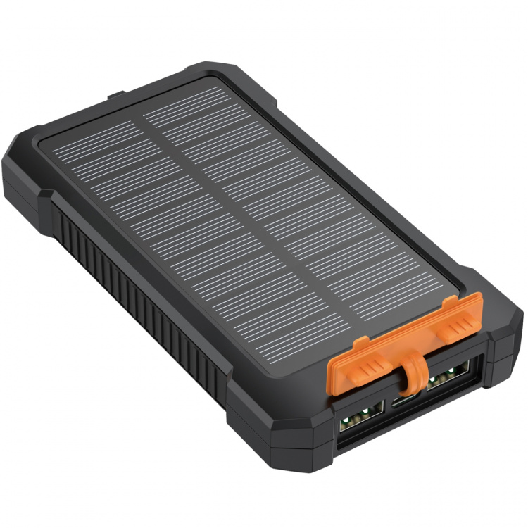 LogiLink Solcells-Powerbank 10.000mAh 2xUSB-A + USB-C in/ut 12W LogiLink Solcells-Powerbank 10.000mAh 2xUSB-A + USB-C in/ut 12W